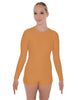 Solid Lycra LS Open Back Biketard