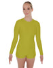 Solid Lycra LS Open Back Biketard