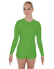 Solid Lycra LS Open Back Biketard