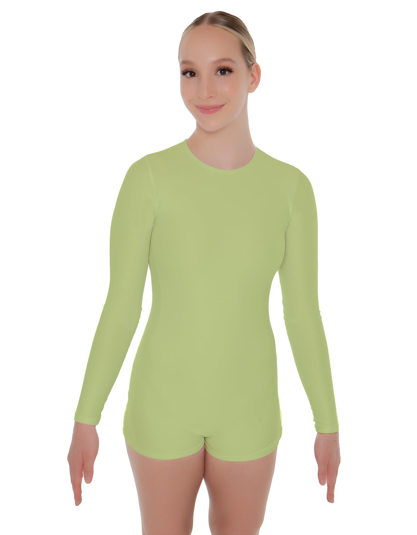 Solid Lycra LS Open Back Biketard