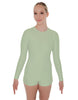 Solid Lycra LS Open Back Biketard