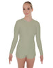 Solid Lycra LS Open Back Biketard