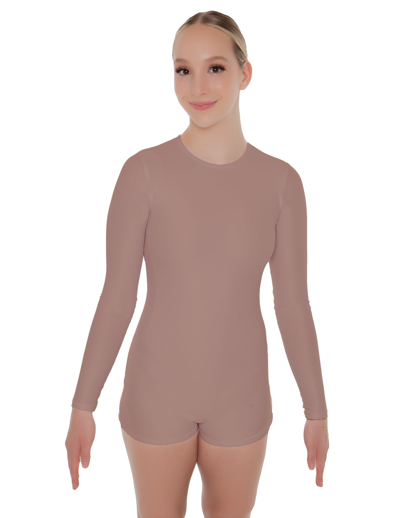 Solid Lycra LS Open Back Biketard