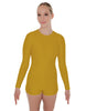 Solid Lycra LS Open Back Biketard
