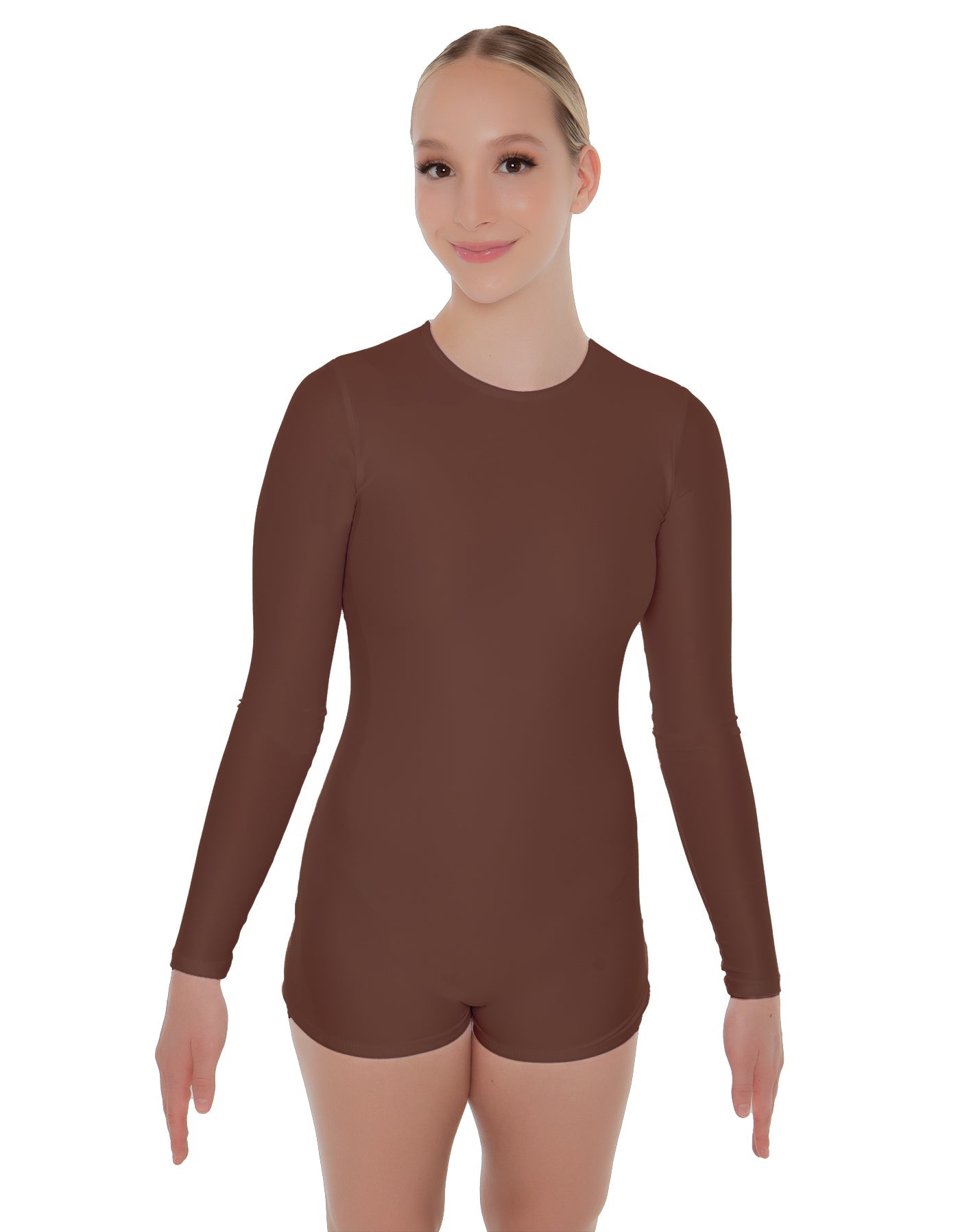 Solid Lycra LS Open Back Biketard