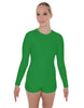 Solid Lycra LS Open Back Biketard