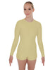 Solid Lycra LS Open Back Biketard