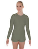 Solid Lycra LS Open Back Biketard