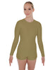 Solid Lycra LS Open Back Biketard
