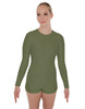 Solid Lycra LS Open Back Biketard