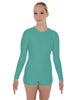 Solid Lycra LS Open Back Biketard