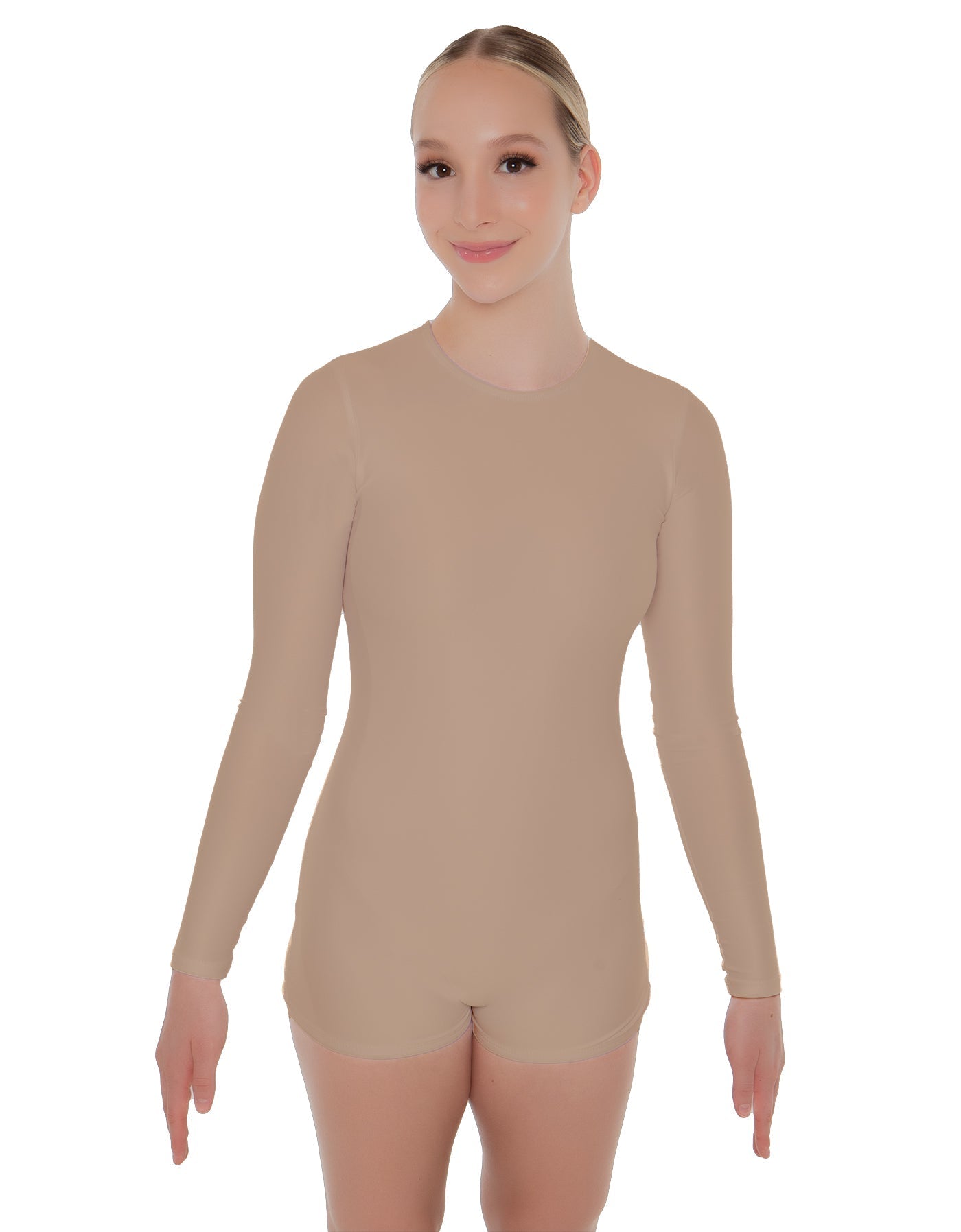 Solid Lycra LS Open Back Biketard