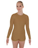 Solid Lycra LS Open Back Biketard