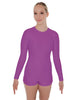 Solid Lycra LS Open Back Biketard