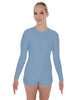 Solid Lycra LS Open Back Biketard