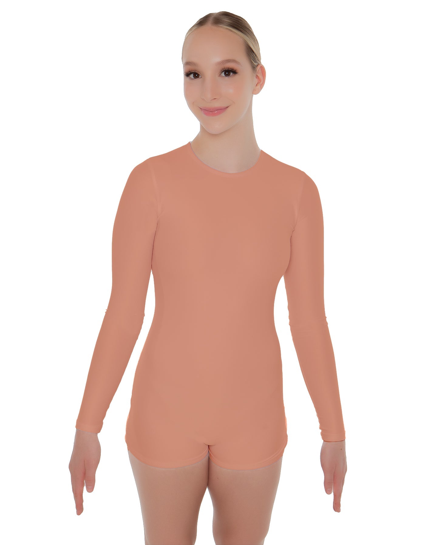 Solid Lycra LS Open Back Biketard