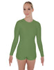 Solid Lycra LS Open Back Biketard
