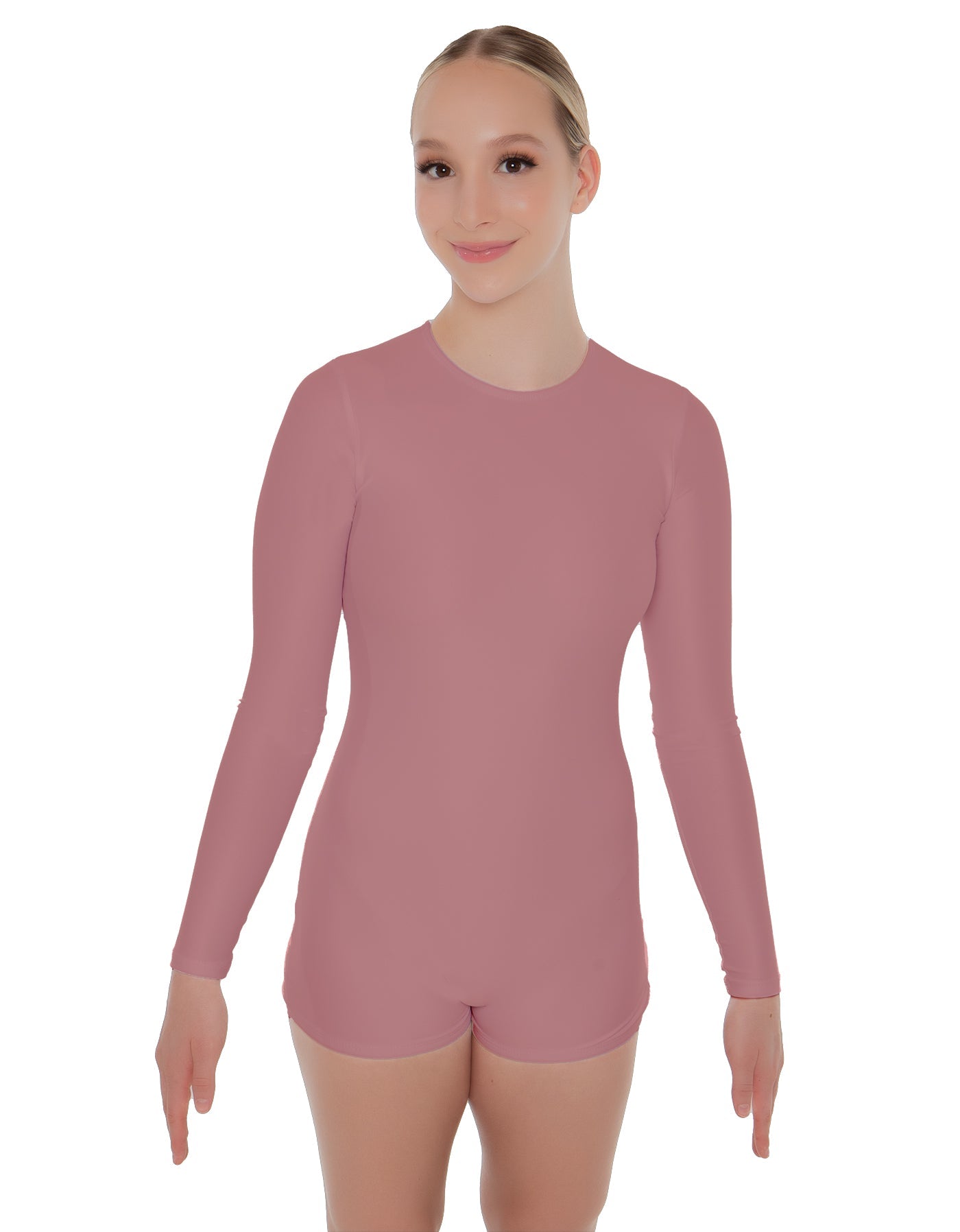 Solid Lycra LS Open Back Biketard