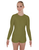Solid Lycra LS Open Back Biketard