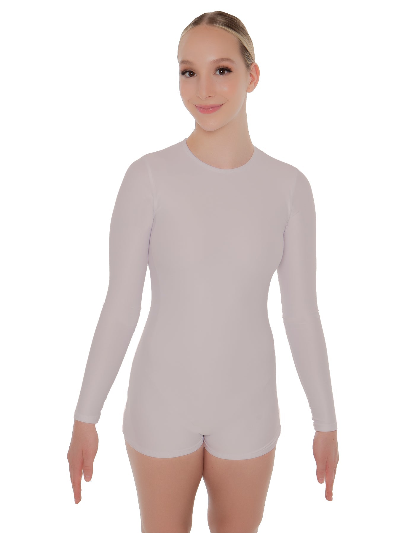 Solid Lycra LS Open Back Biketard