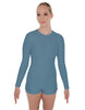 Solid Lycra LS Open Back Biketard