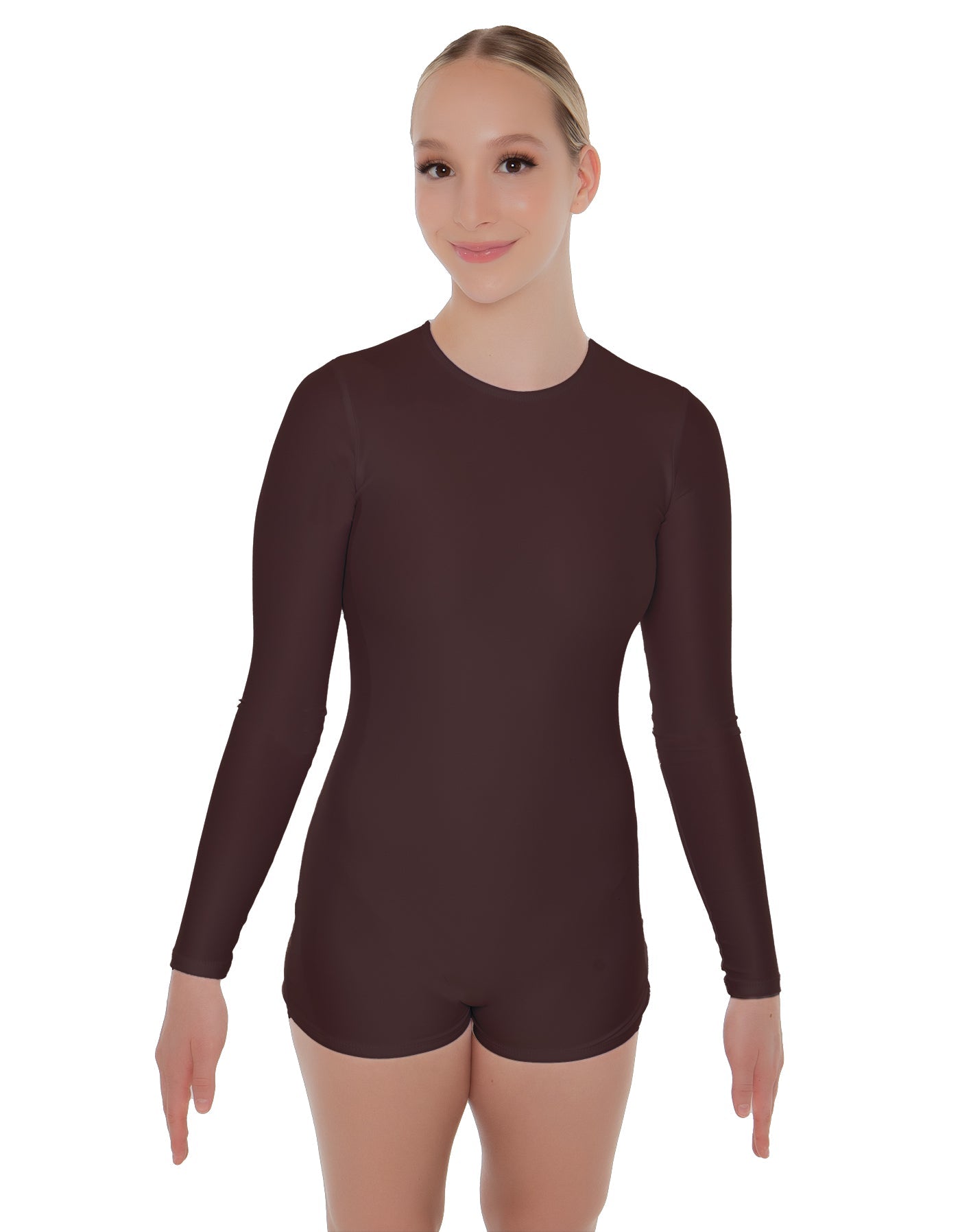 Solid Lycra LS Open Back Biketard