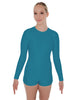 Solid Lycra LS Open Back Biketard