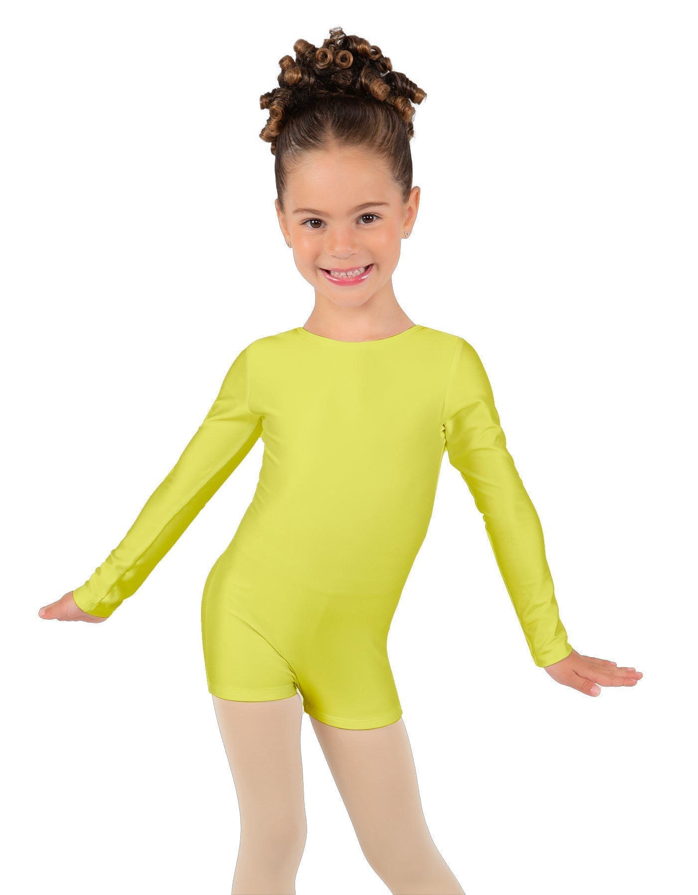 Solid Lycra Long Sleeve Biketard