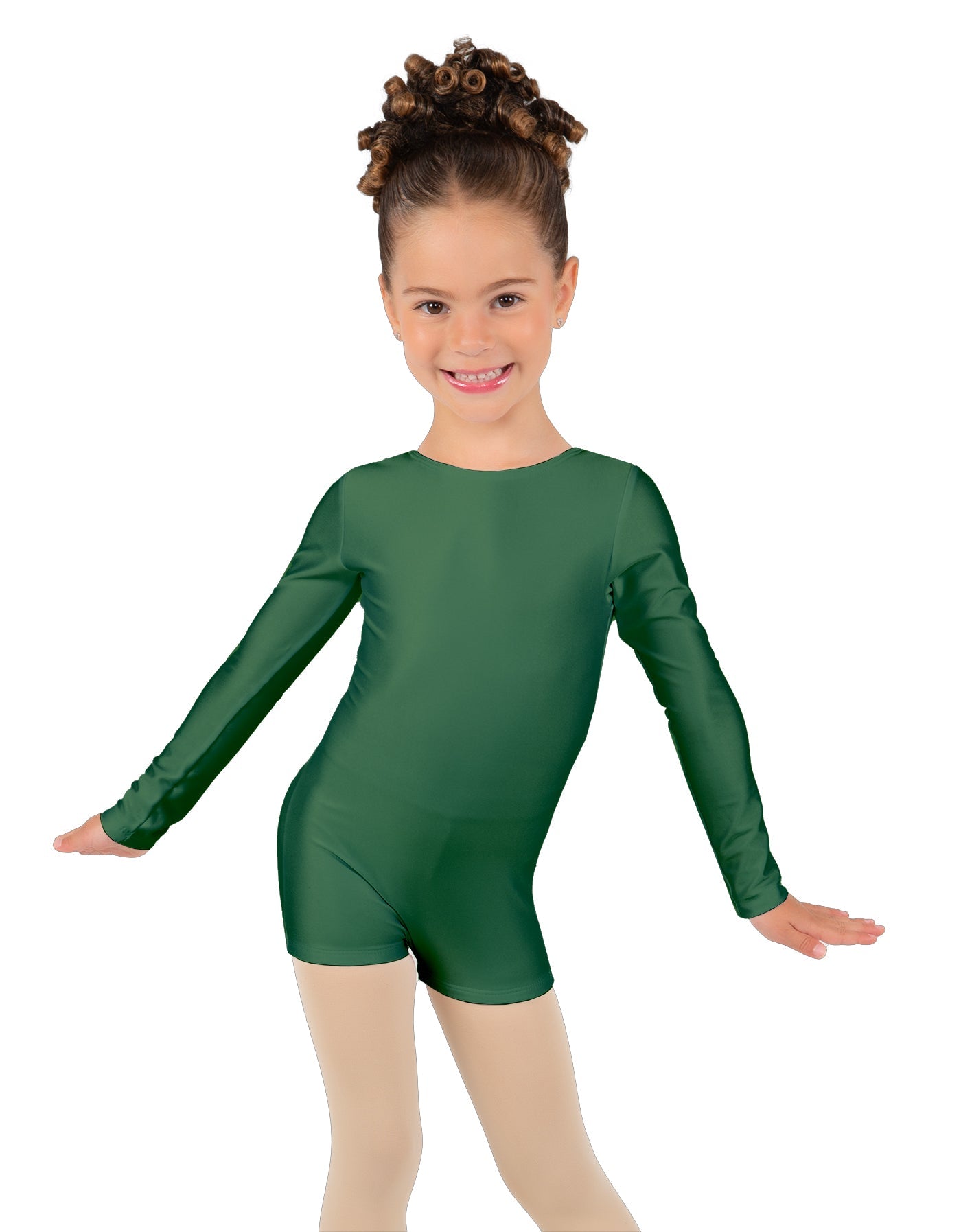 Solid Lycra Long Sleeve Biketard