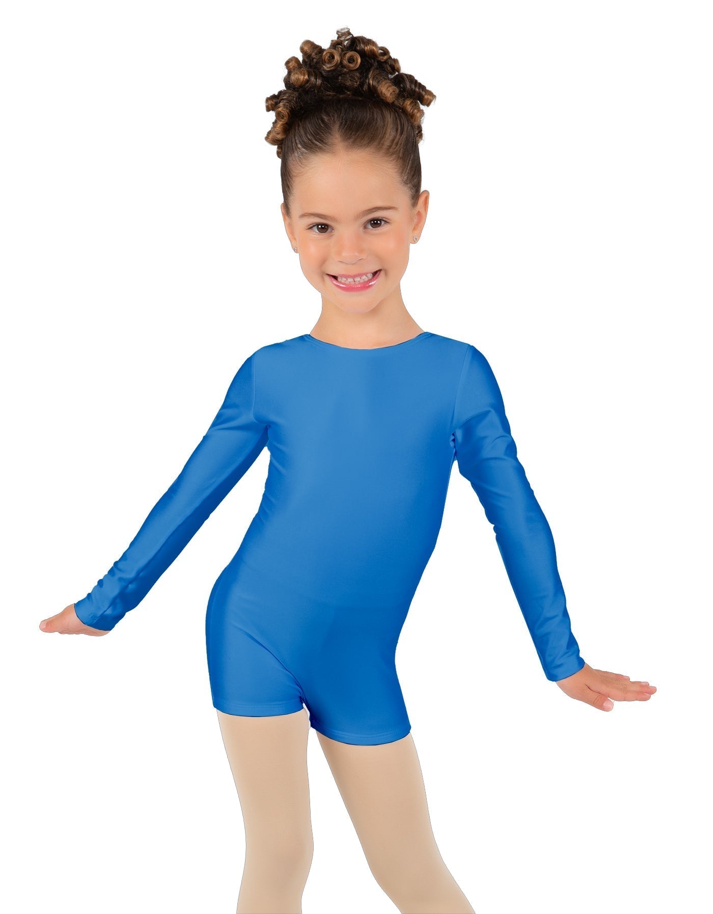Solid Lycra Long Sleeve Biketard