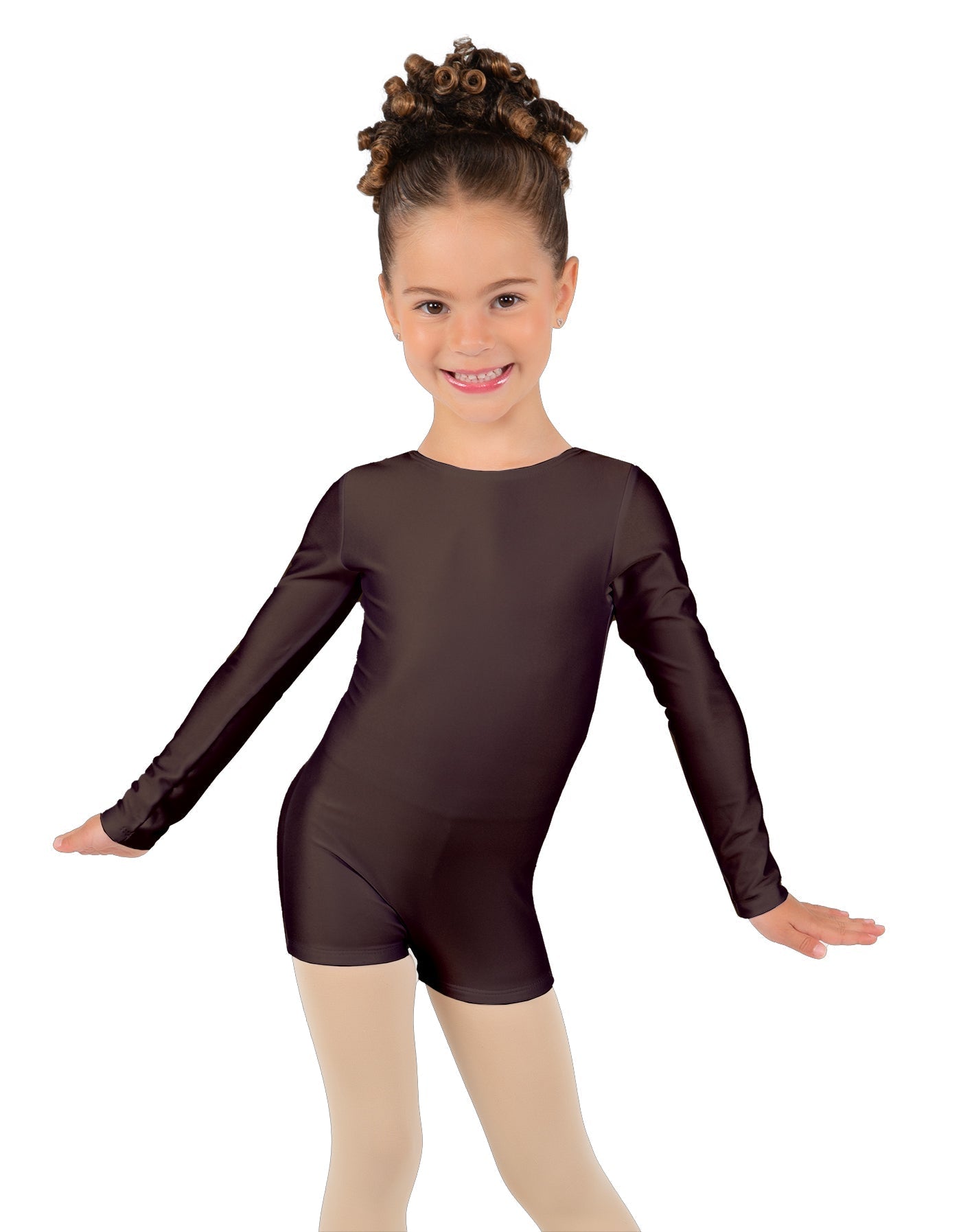 Solid Lycra Long Sleeve Biketard