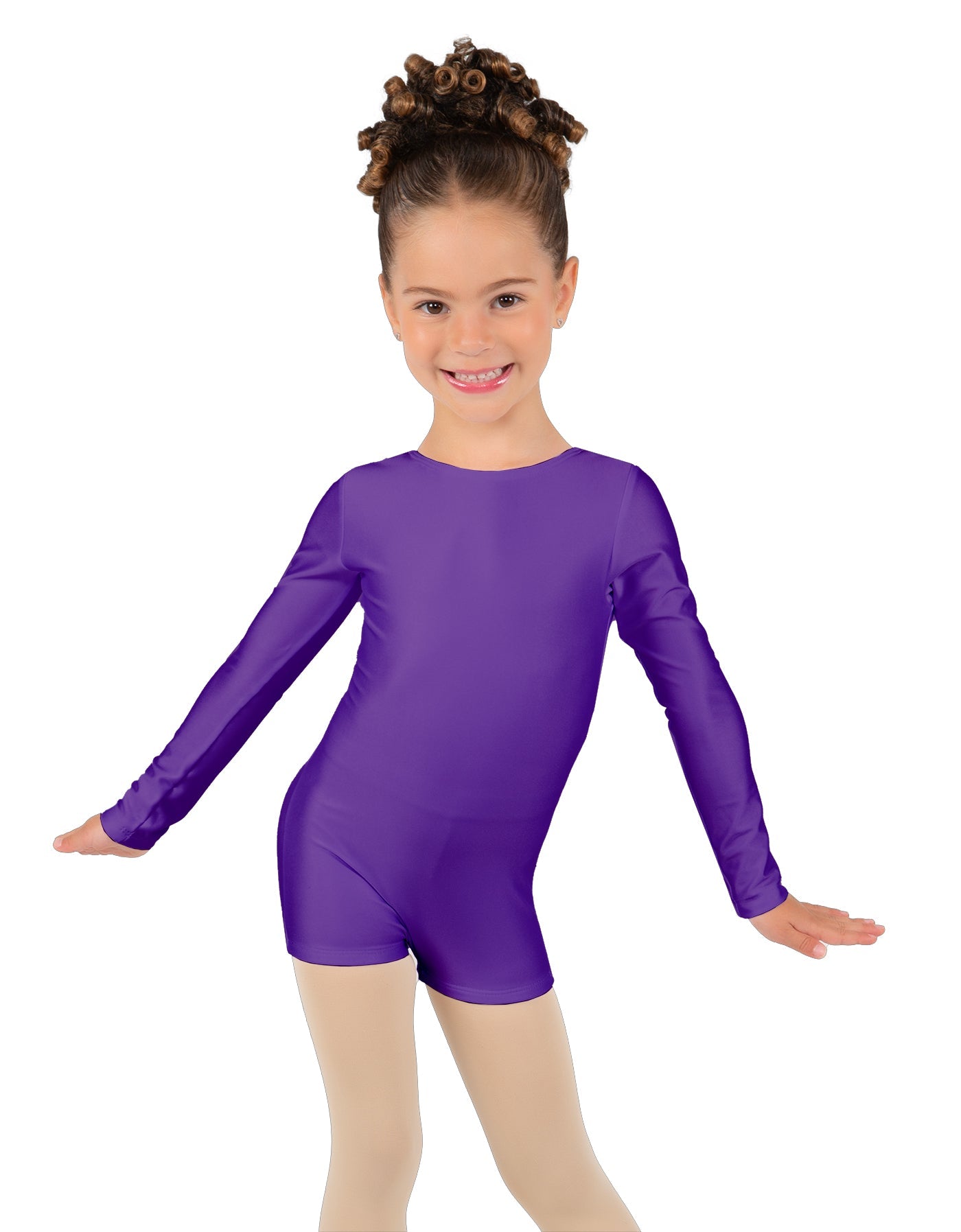 Solid Lycra Long Sleeve Biketard
