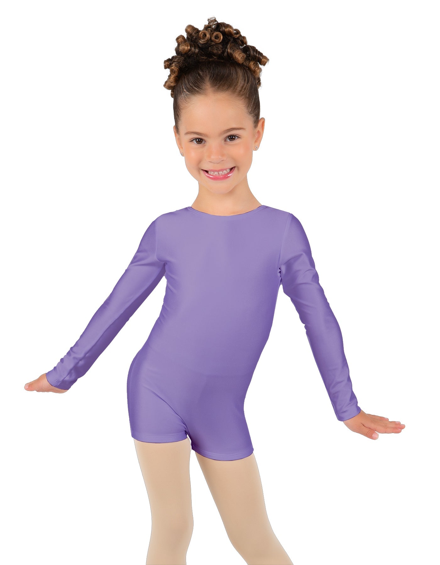Solid Lycra Long Sleeve Biketard