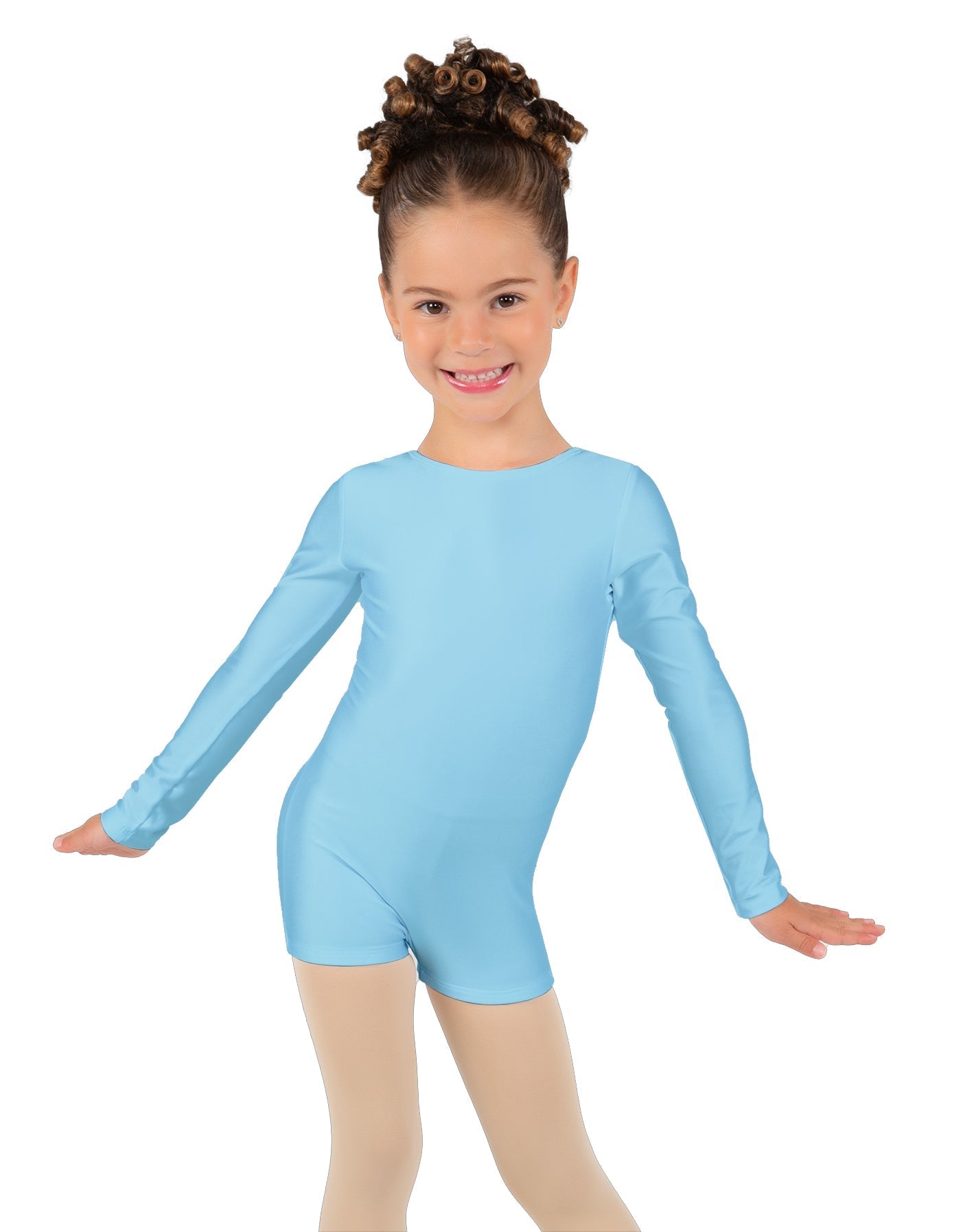 Solid Lycra Long Sleeve Biketard