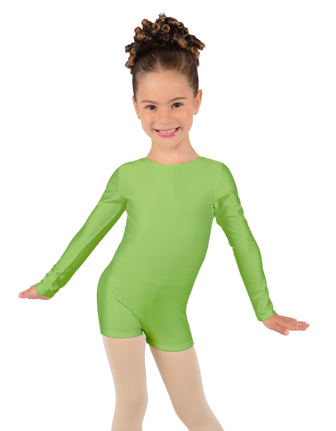 Solid Lycra Long Sleeve Biketard
