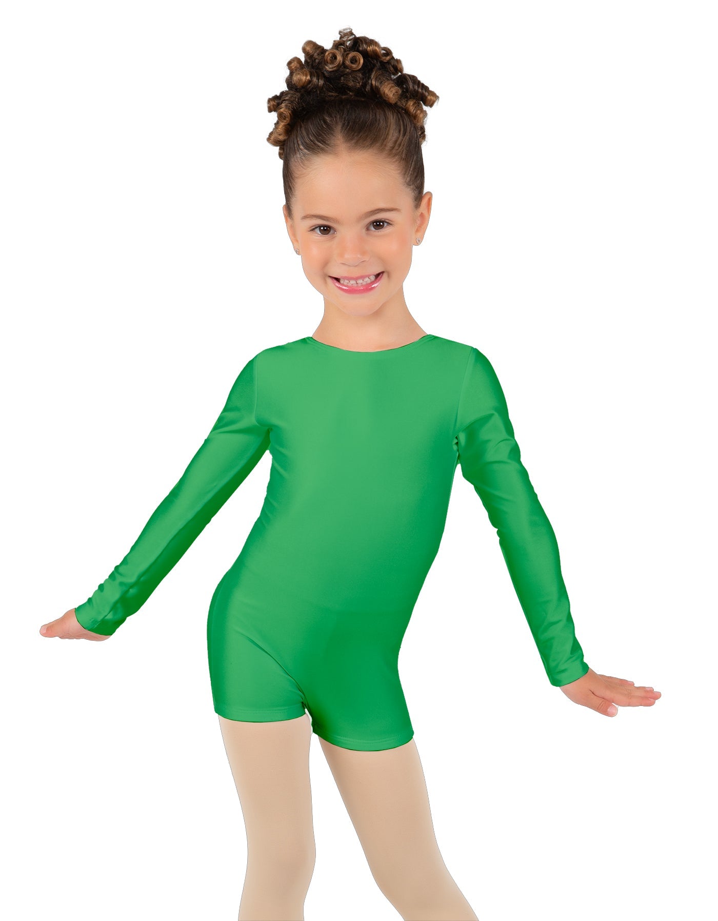 Solid Lycra Long Sleeve Biketard