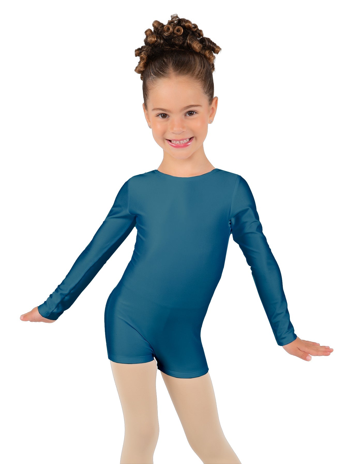 Solid Lycra Long Sleeve Biketard