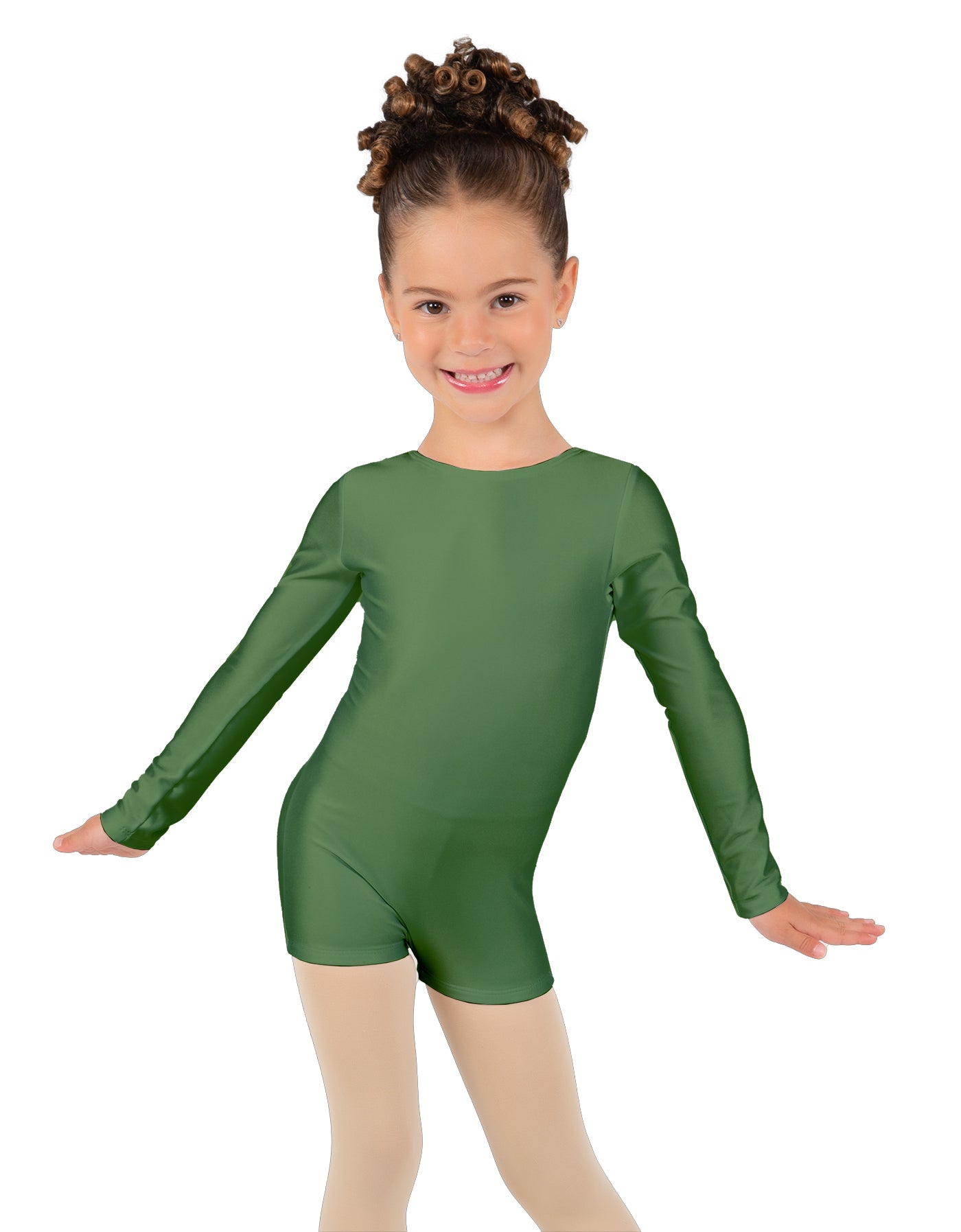 Solid Lycra Long Sleeve Biketard