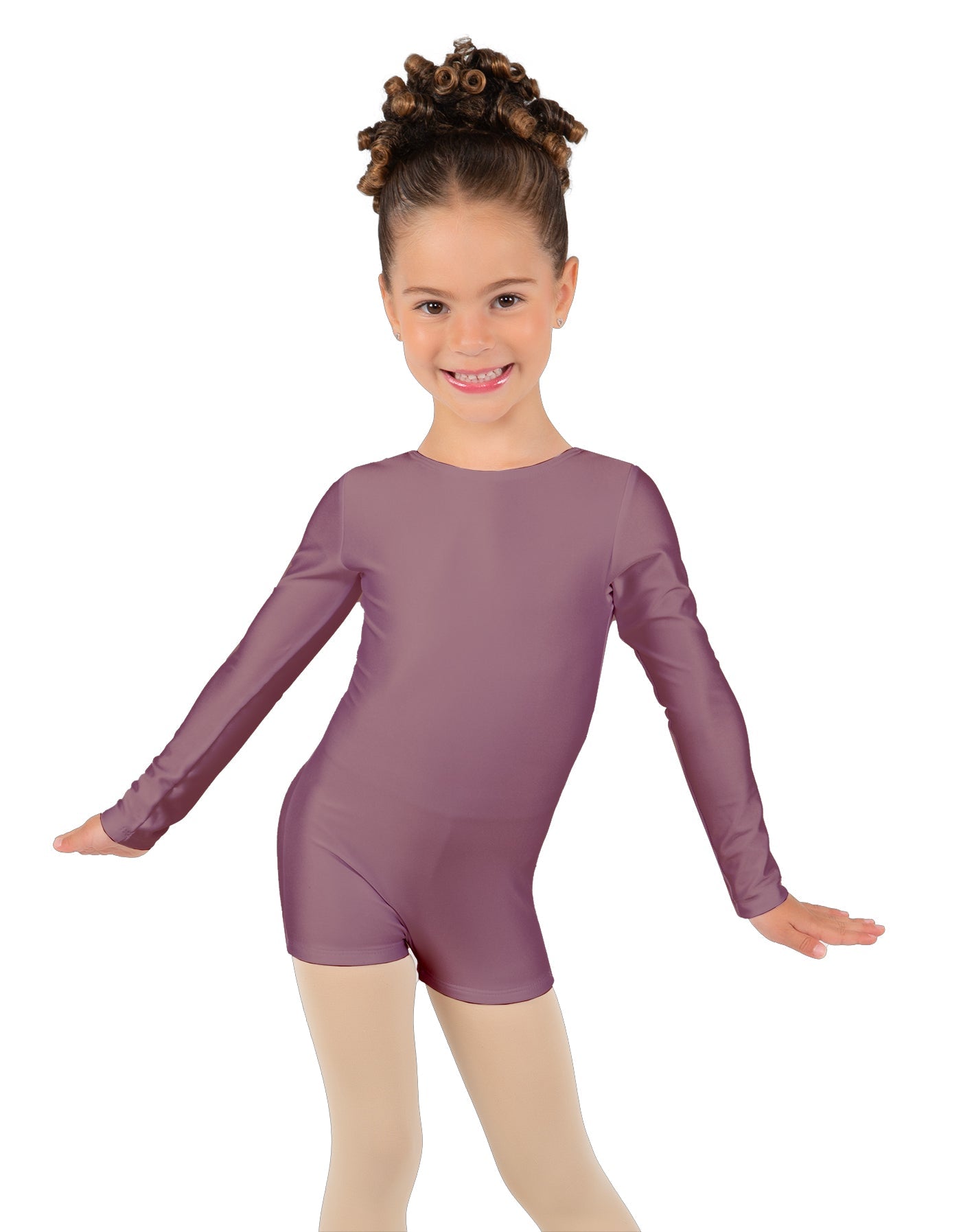 Solid Lycra Long Sleeve Biketard