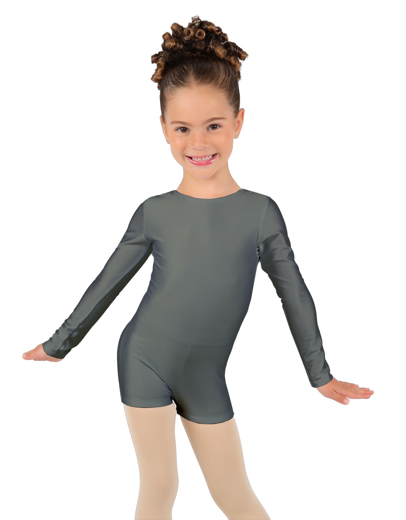 Solid Lycra Long Sleeve Biketard