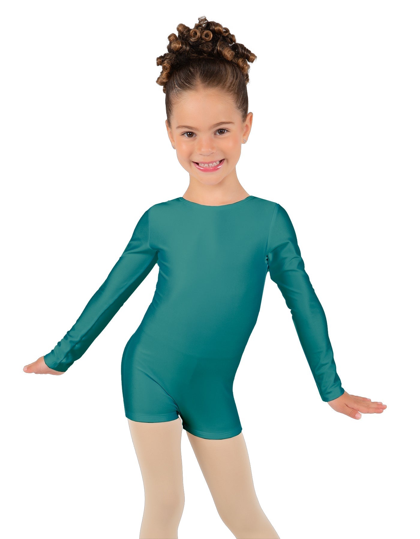 Solid Lycra Long Sleeve Biketard