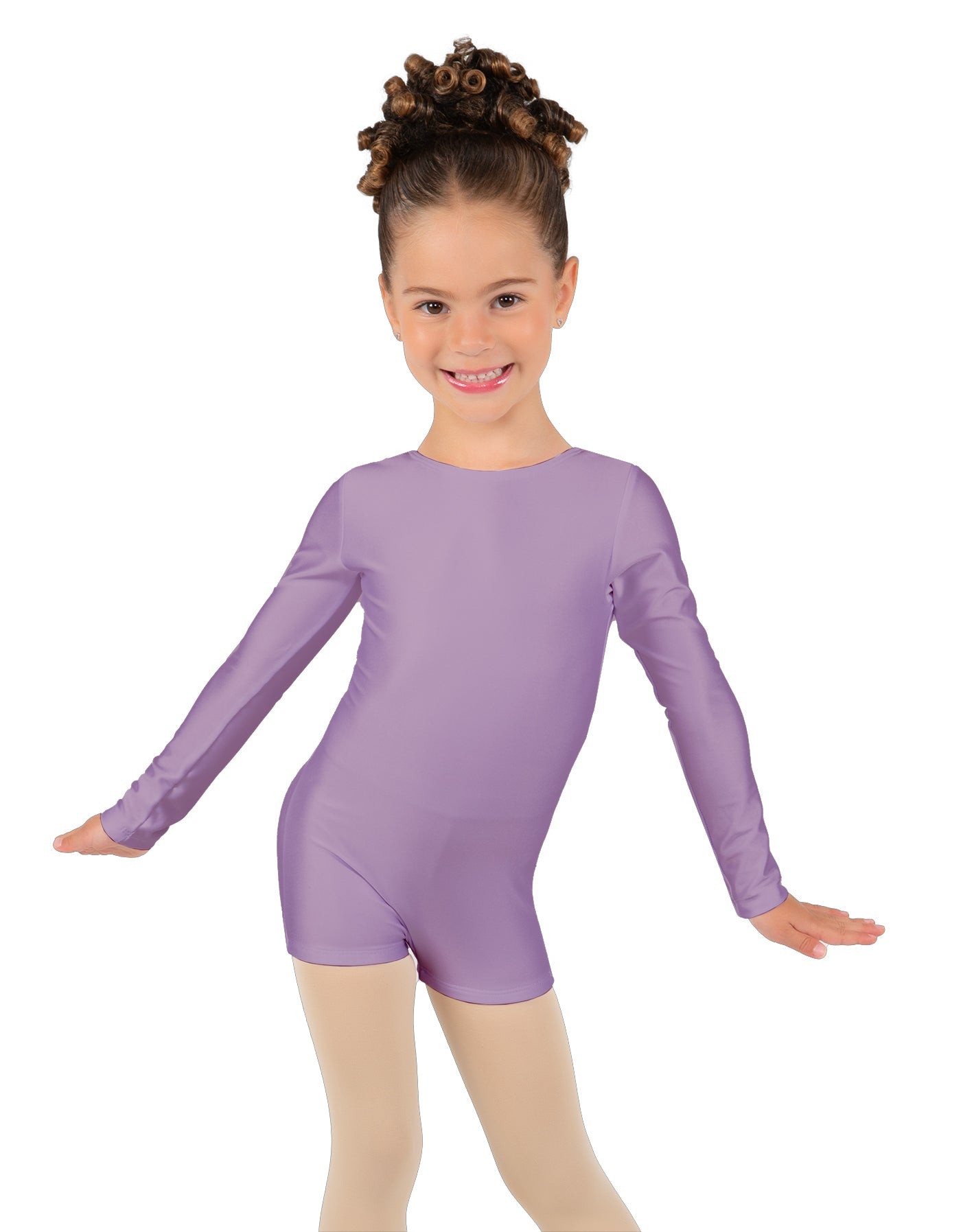 Solid Lycra Long Sleeve Biketard