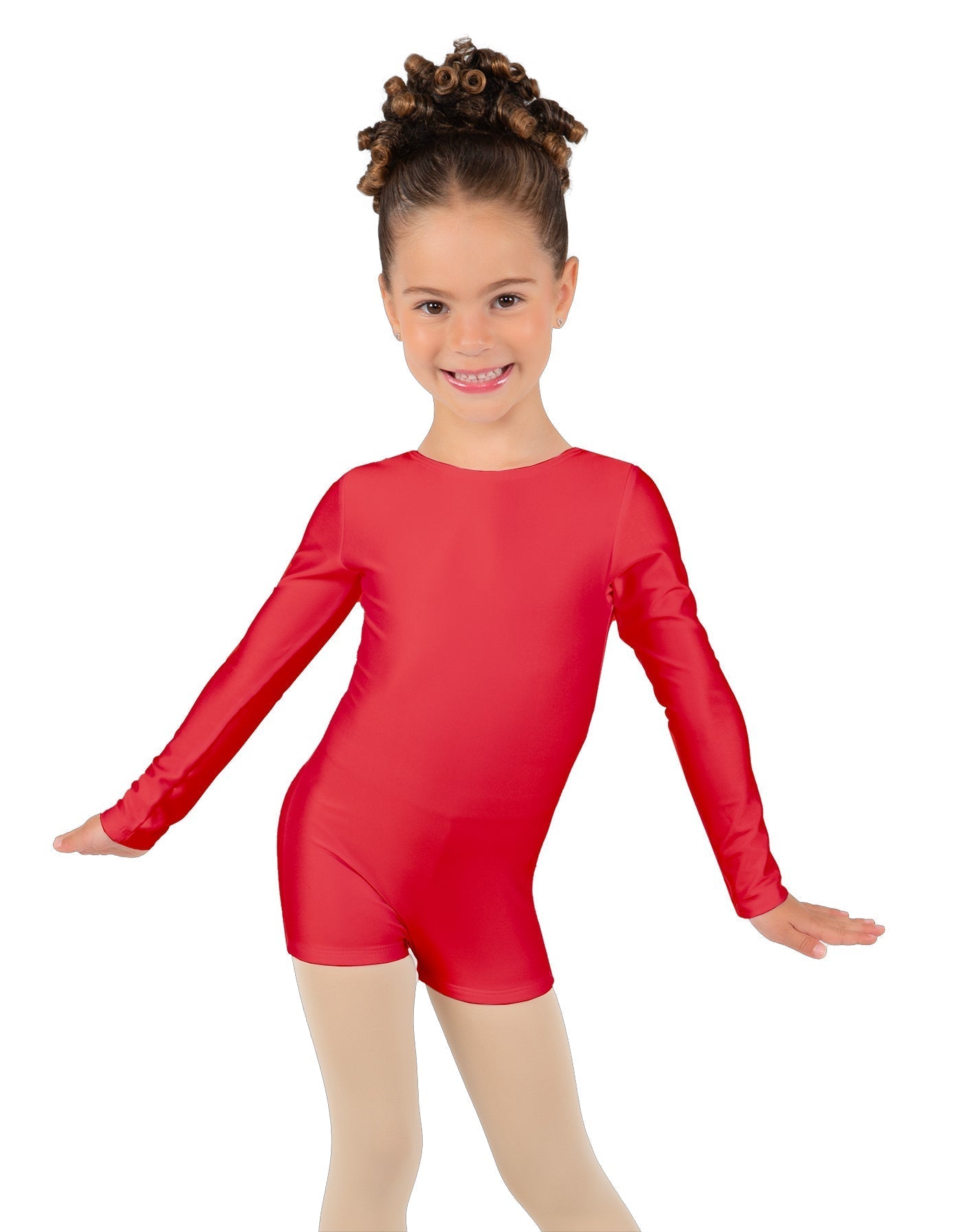 Solid Lycra Long Sleeve Biketard