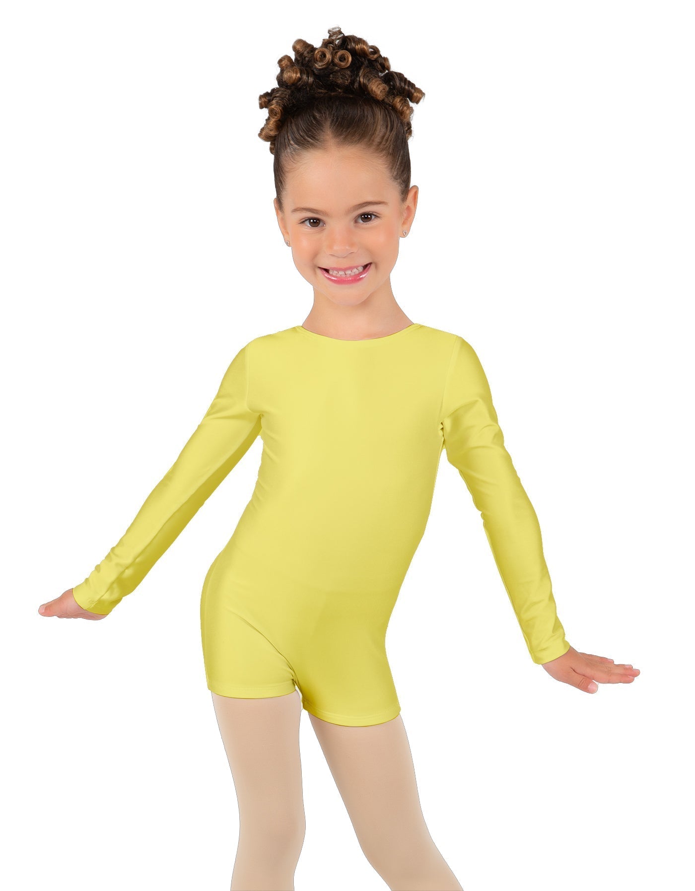 Solid Lycra Long Sleeve Biketard