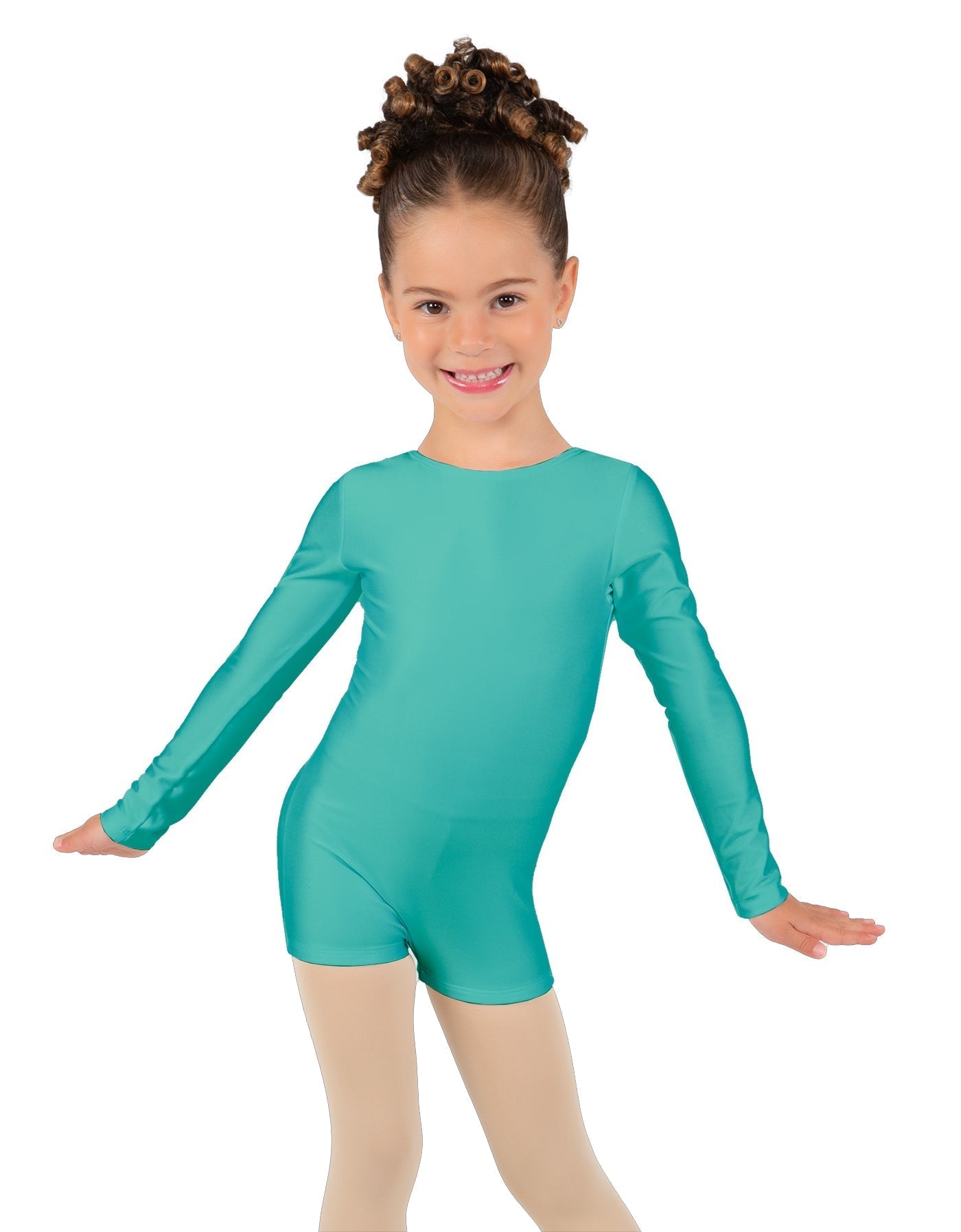 Solid Lycra Long Sleeve Biketard