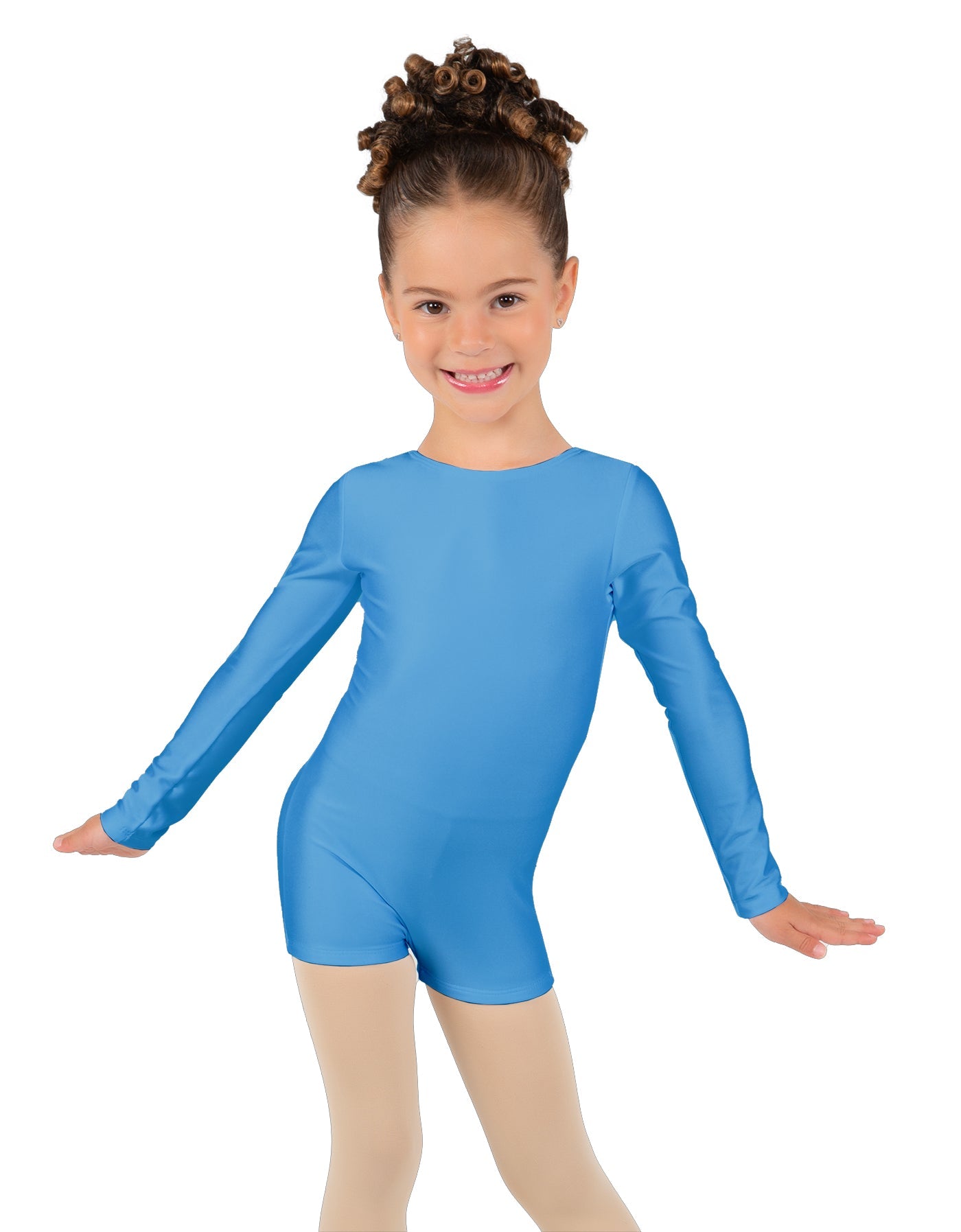 Solid Lycra Long Sleeve Biketard