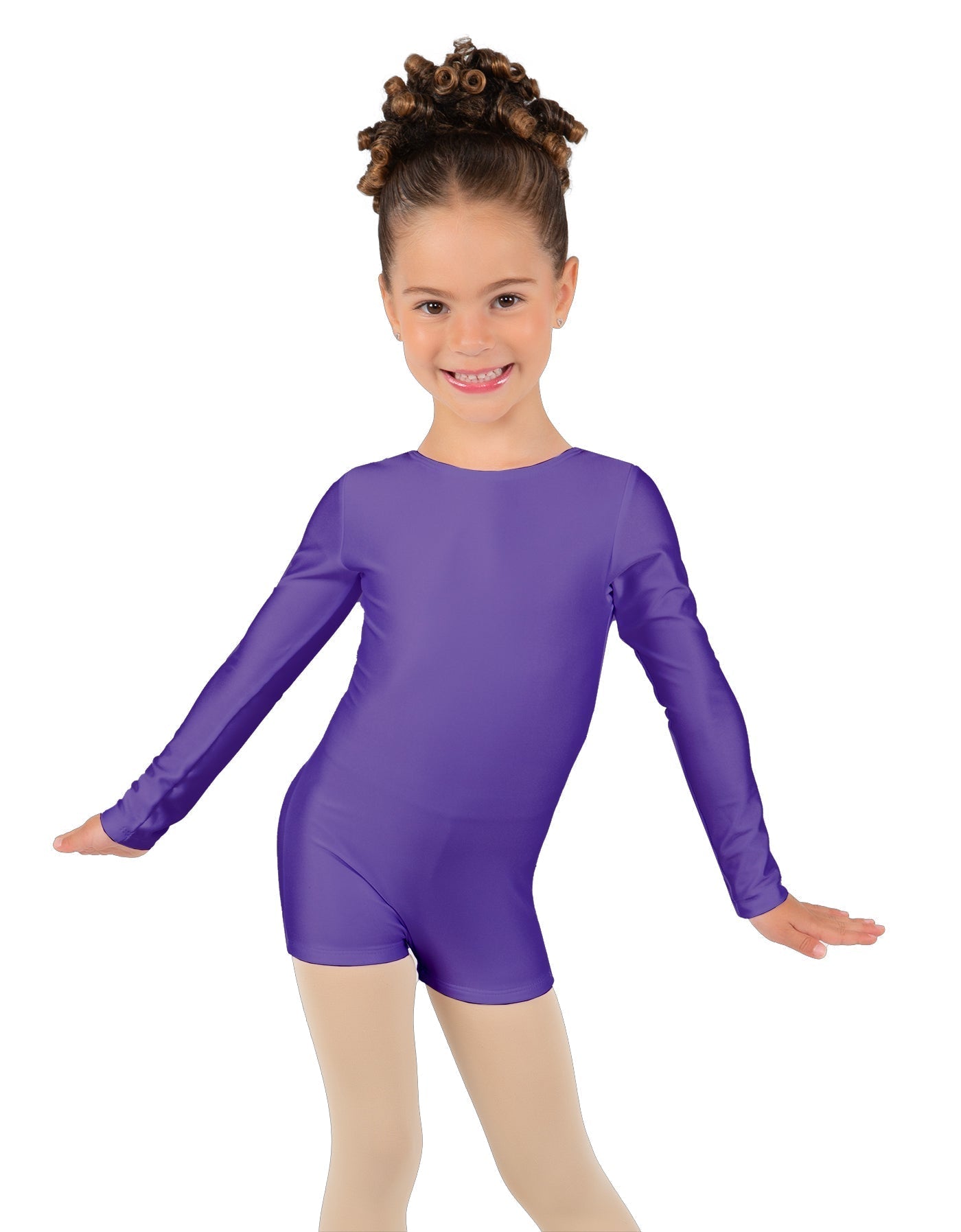 Solid Lycra Long Sleeve Biketard