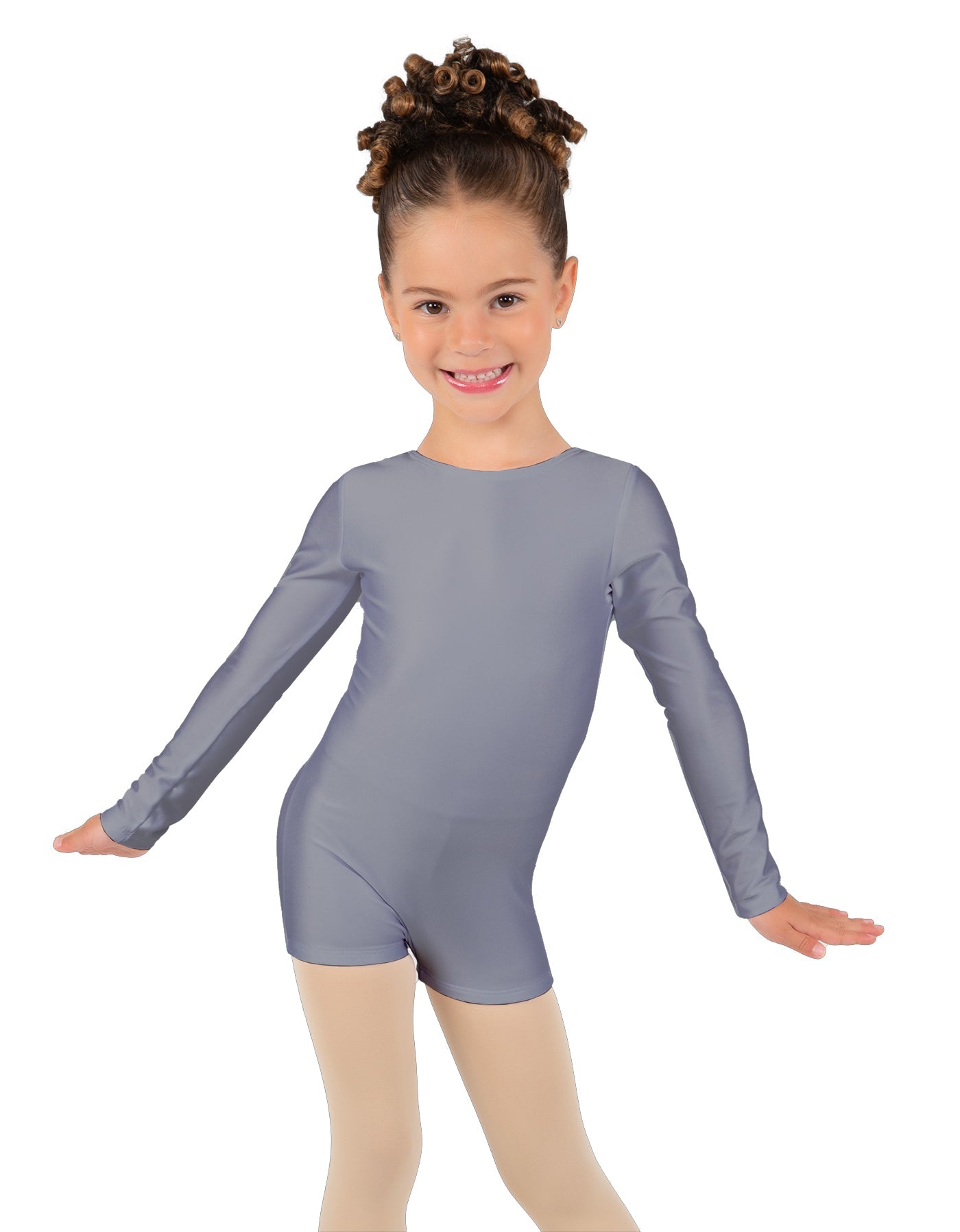 Solid Lycra Long Sleeve Biketard