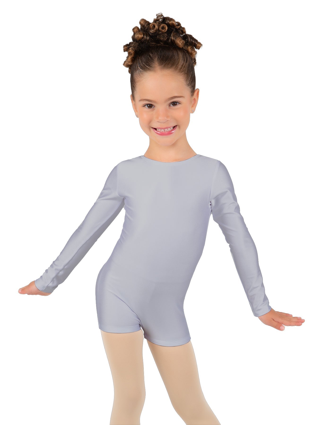 Solid Lycra Long Sleeve Biketard