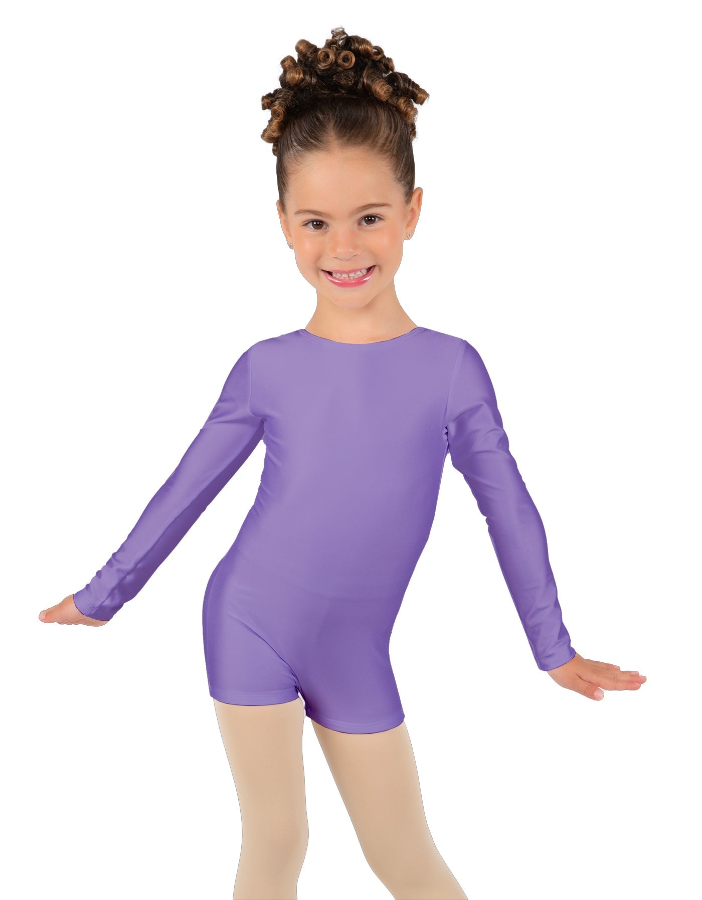 Solid Lycra Long Sleeve Biketard